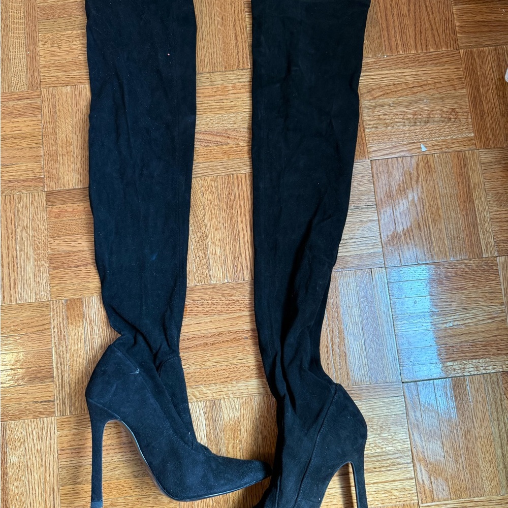 Zara Black Over-the-Knee Boots
